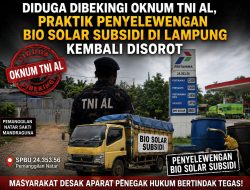 Diduga Dibekingi Oknum TNI AL Inisial Y Dan S, Praktik Penyelewengan Bio Solar Subsidi di Lampung Kembali Disorot