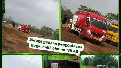 Diduga Gudang BBM Ilegal Milik Oknum TNI AD Inisial AN, Bebas Beraktivitas Terlihat Tanki Merah Putih Keluar Masuk, Serta Terlihat Puluhan Tekmon Kapasitas 100 Liter